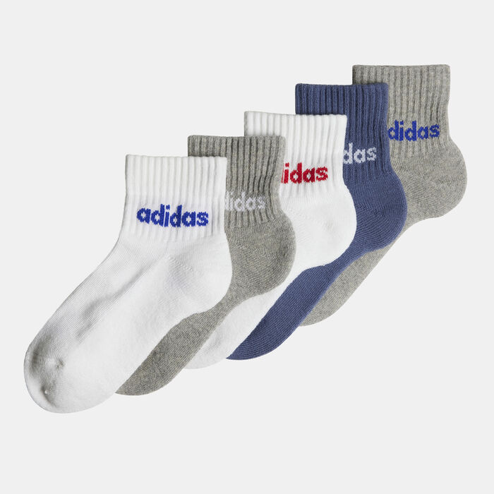adidas Kids' Linear Ankle Socks (5 Pairs) Multi-Color adidas Kids' Linear Ankle Socks (5 Pairs) Multi-Color image number 0