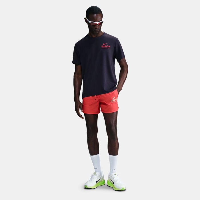 Nike Men's Miler Running T-Shirt Purple Nike Men's Miler Running T-Shirt Purple image number 2