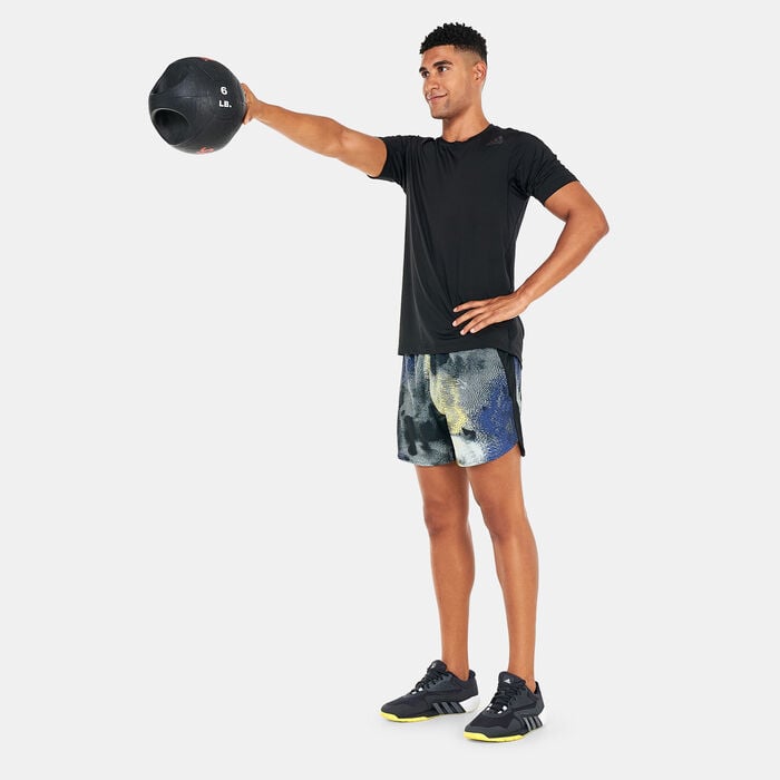 adidas Men's D4T HIIT Allover Print Training Shorts Multi-Color adidas Men's D4T HIIT Allover Print Training Shorts Multi-Color image number 2