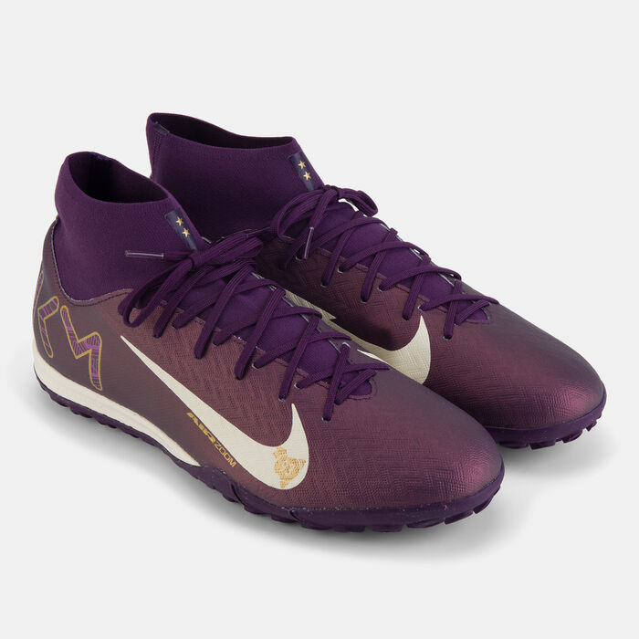 Nike Men's Kylian Mbappe Mercurial Superfly 10 Academy Turf Ground Football Shoes Purple Nike Men's Kylian Mbappe Mercurial Superfly 10 Academy Turf Ground Football Shoes Purple image number 1