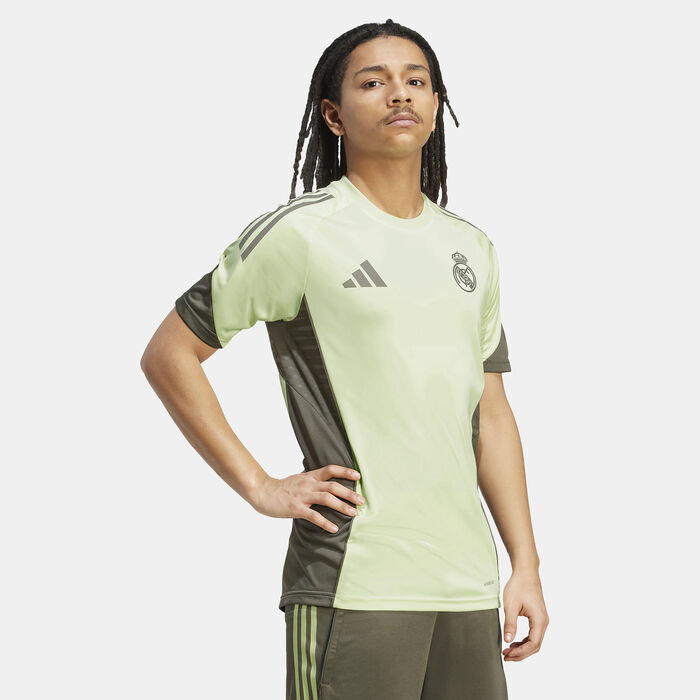 adidas Men's Real Madrid Tiro 25 Competition Training Football Top Green image number 2