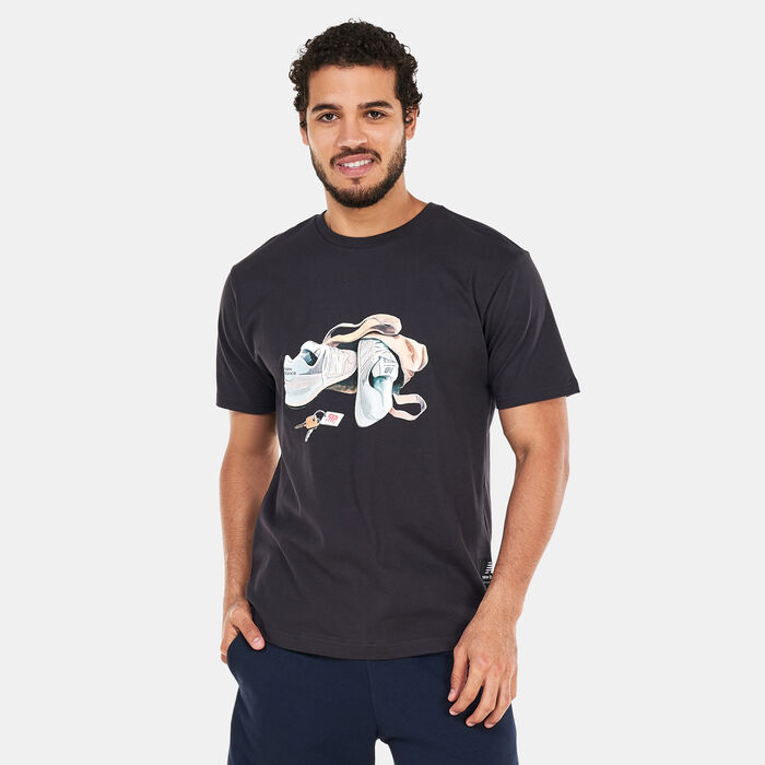 New Balance Men's Athletics Jacob Rochester Tote T-Shirt Blue New Balance Men's Athletics Jacob Rochester Tote T-Shirt Blue image number 0