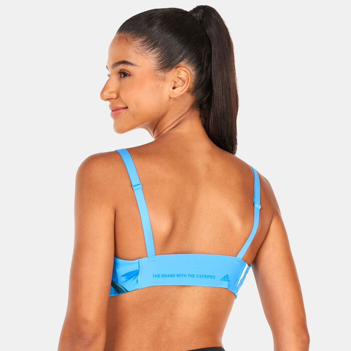 adidas Women's x Thebe Magugu Light-Support Sports Bra Blue adidas Women's x Thebe Magugu Light-Support Sports Bra Blue image number 1