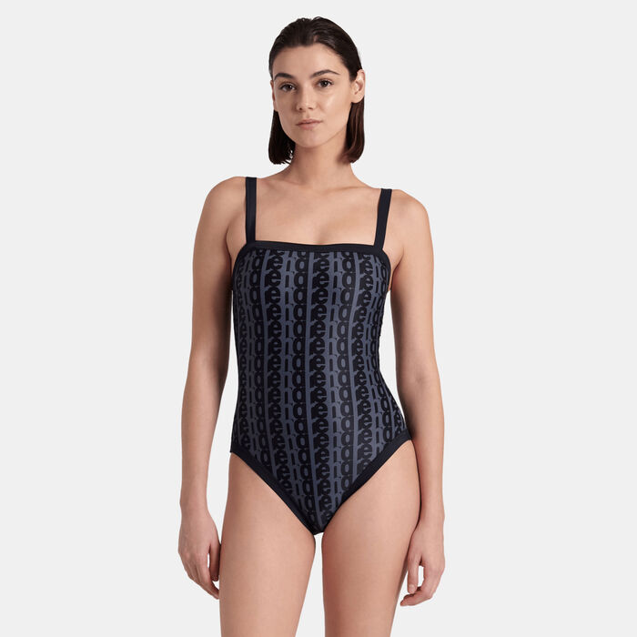 Arena Women's Monogram One-Piece Swimsuit Black Arena Women's Monogram One-Piece Swimsuit Black image number 0