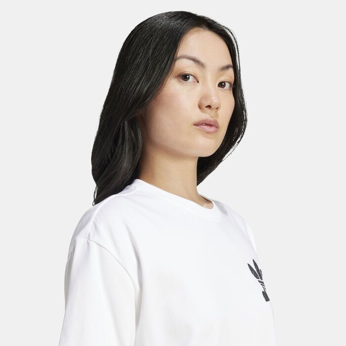 adidas Originals Women's Treffy Walks Graphic T-Shirt White adidas Originals Women's Treffy Walks Graphic T-Shirt White image number 4