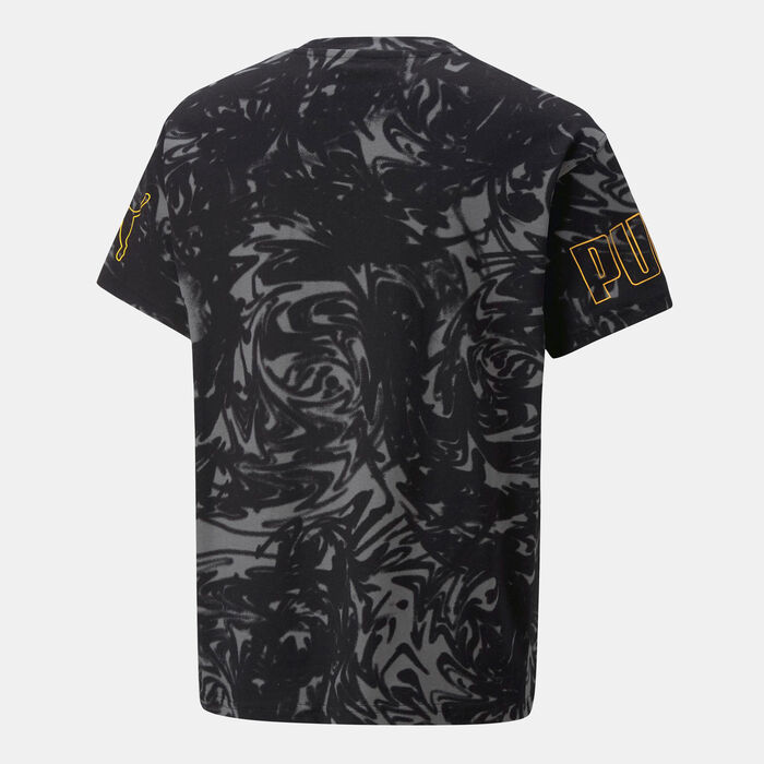 PUMA Kids' PUMA Power Summer Allover Print T-Shirt Black PUMA Kids' PUMA Power Summer Allover Print T-Shirt Black image number 1