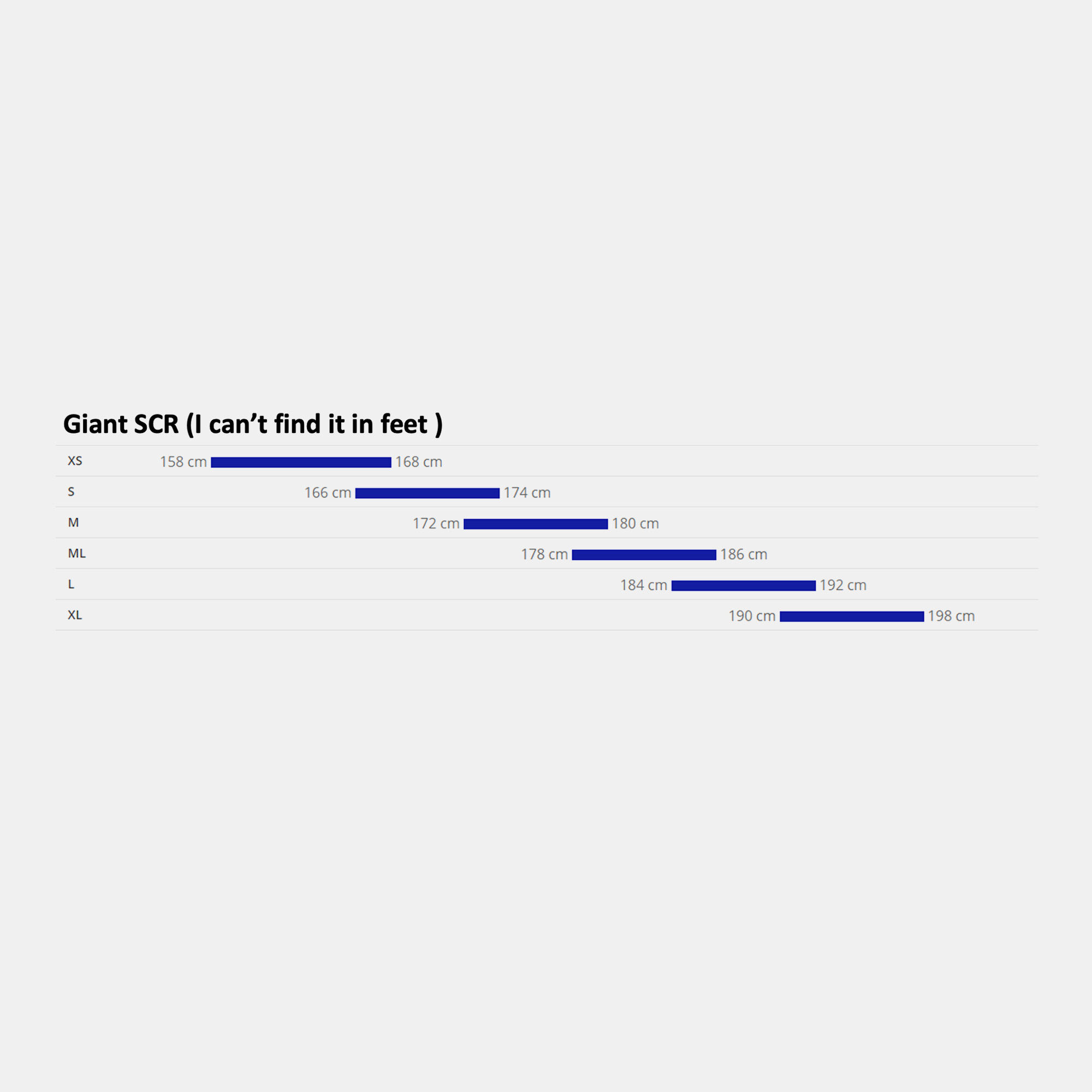 Giant scr 2 size chart online