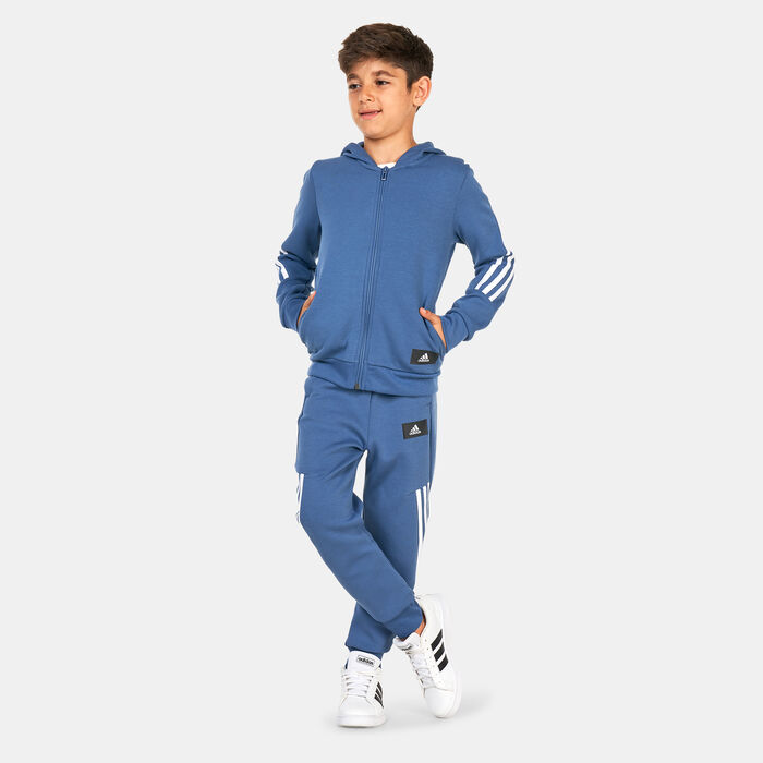 adidas Kids' Future Icons 3-Stripes Tapered-Leg Pants Blue adidas Kids' Future Icons 3-Stripes Tapered-Leg Pants Blue image number 2
