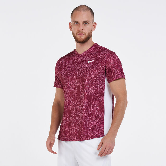 Nike Men's Court Dri-FIT Victory Printed Tennis T-Shirt Pink image number 0