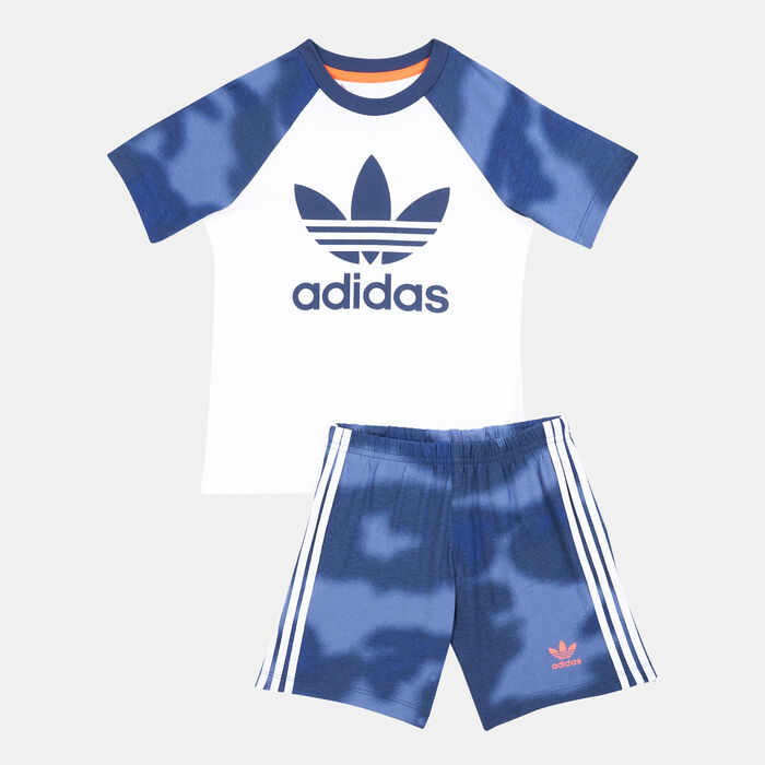 adidas Camo Tee and Shorts Set - White