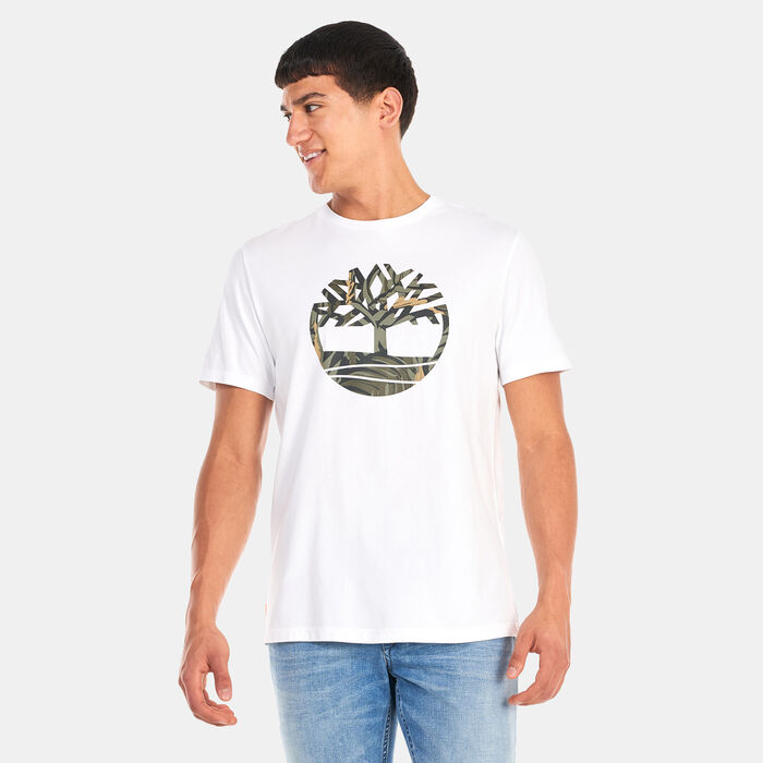 Timberland Men's Tree Logo Seasonal Camo T-Shirt White Timberland Men's Tree Logo Seasonal Camo T-Shirt White image number 0