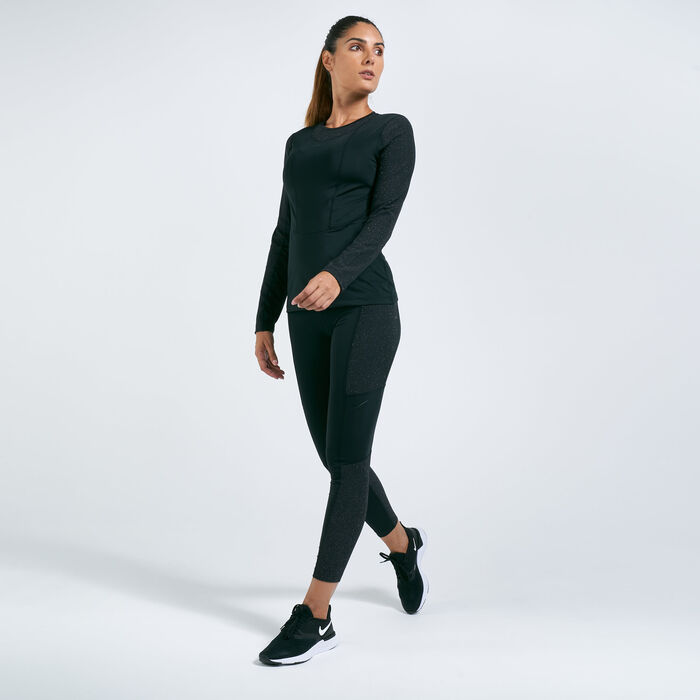 Buy Nike Women's Pro Warm Hollywood Leggings Black in KSA -SSS