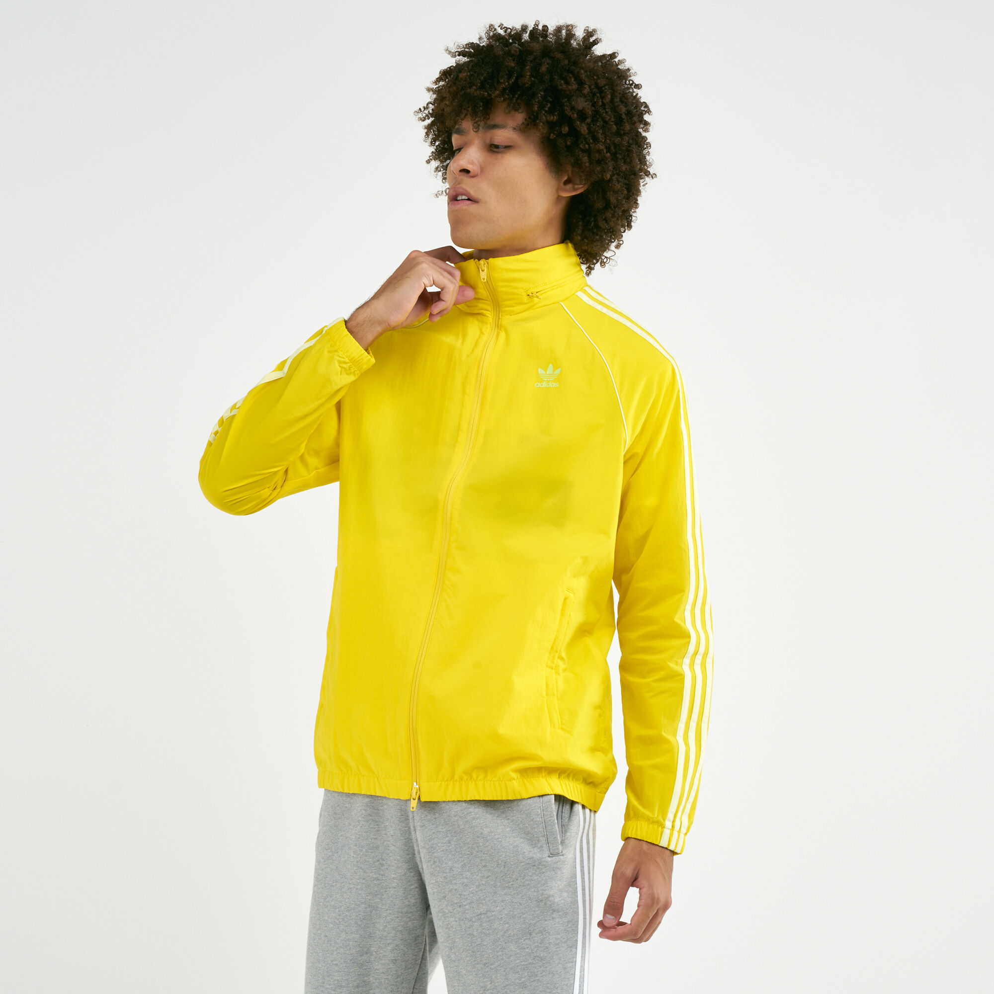 Adidas sst deals windbreaker yellow