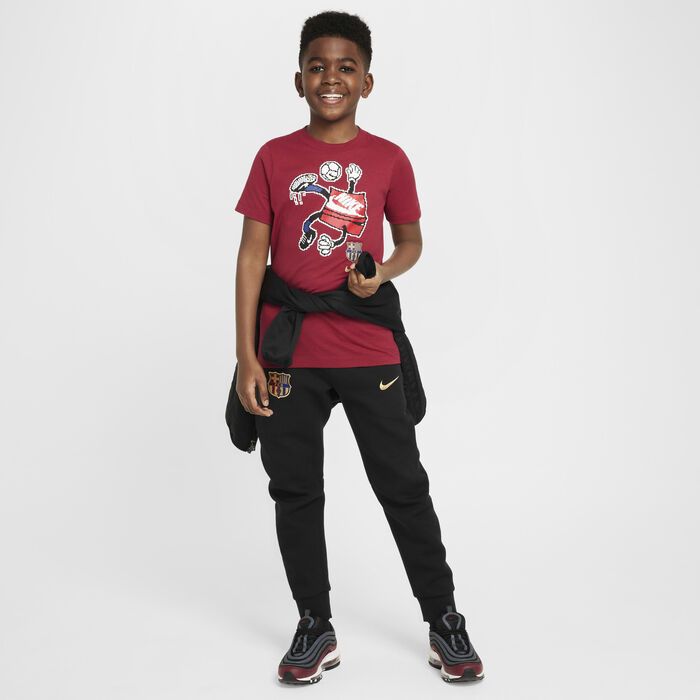 Nike Kids' F.C. Barcelona Football T-Shirt Red Nike Kids' F.C. Barcelona Football T-Shirt Red image number 3