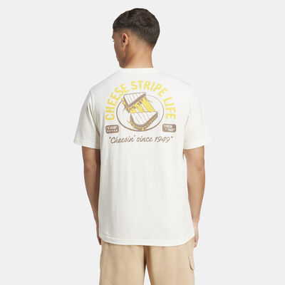 adidas Men's Food Grilled Cheese Graphic T-Shirt White