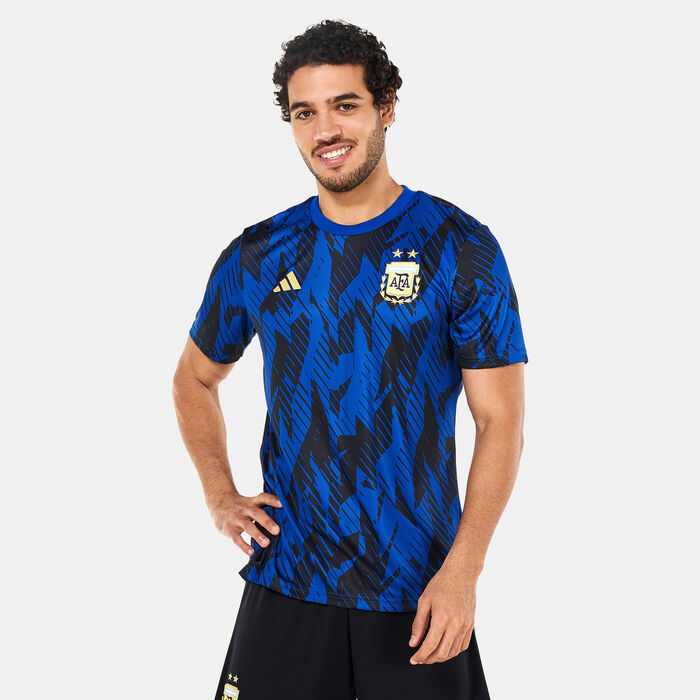 adidas Men's Argentina Pre-Match Jersey Blue adidas Men's Argentina Pre-Match Jersey Blue image number 0