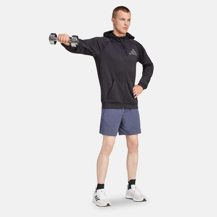 adidas Men's Game and Go Full-Zip Training Hoodie Black image number 2