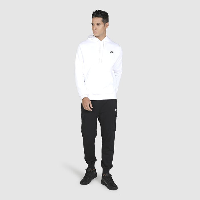 Nike Men's Sportswear Club Hoodie White Nike Men's Sportswear Club Hoodie White image number 2
