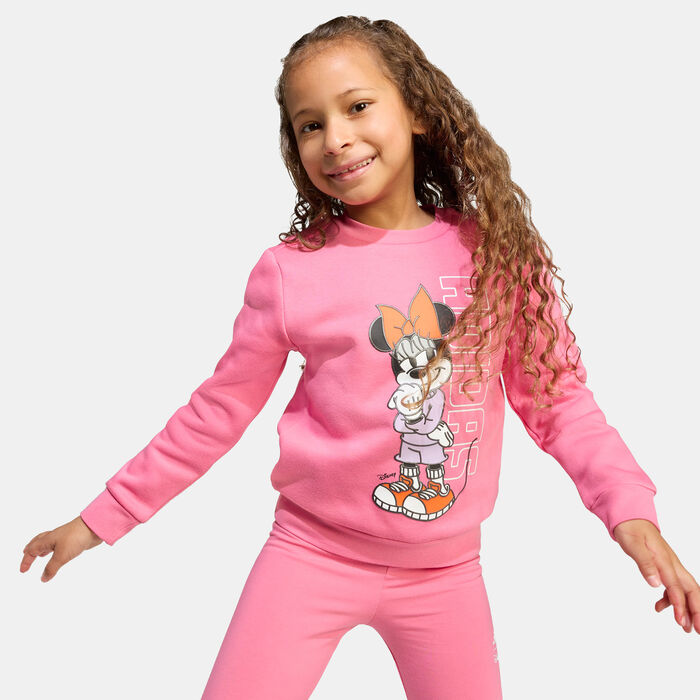adidas Kids' Disney Minnie Mouse Top And Joggers Set Pink image number 3