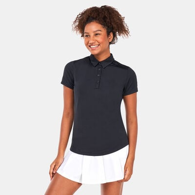 Under Armour Women's UA Zinger Short Sleeve Polo Shirt Black Under Armour Women's UA Zinger Short Sleeve Polo Shirt Black