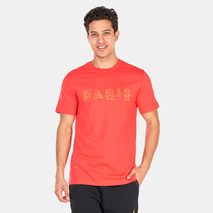 Jordan Men's Paris Saint-Germain T-Shirt Red Jordan Men's Paris Saint-Germain T-Shirt Red image number 0