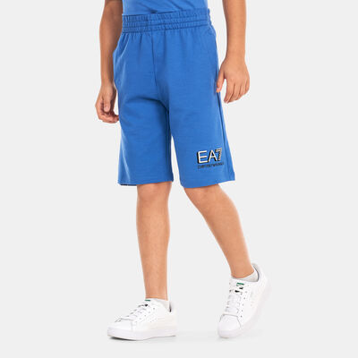 EA7 Emporio Armani Kids' 7 Lines Shorts Blue