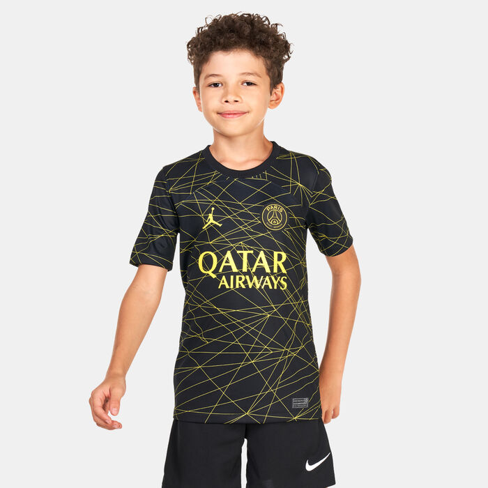 Jordan Kids' Paris Saint-Germain Dri-FIT Stadium 4th Jersey - 2022/23 Black Jordan Kids' Paris Saint-Germain Dri-FIT Stadium 4th Jersey - 2022/23 Black image number 0
