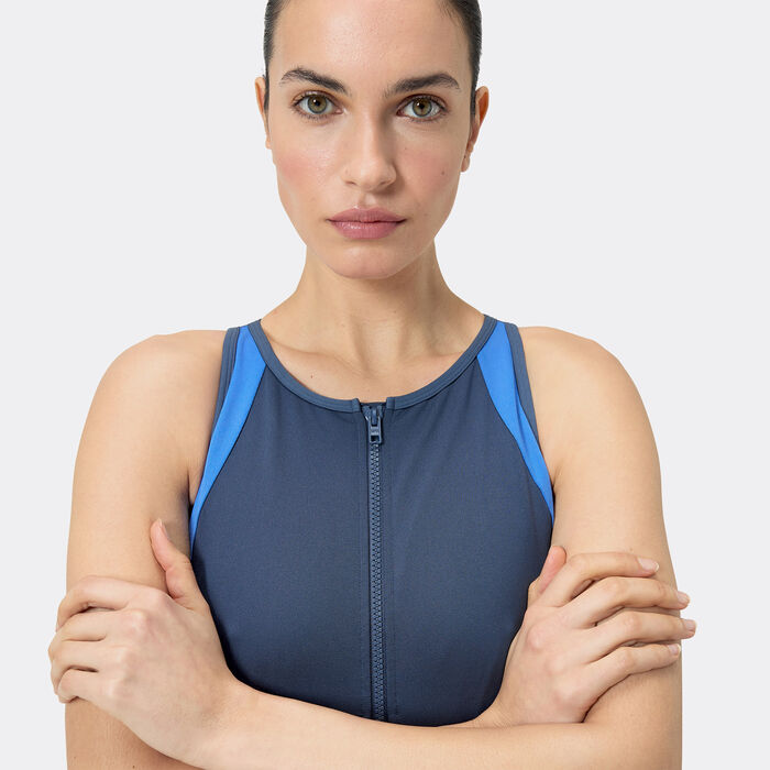 Speedo Women's Printed One-Piece Swimsuit Blue Speedo Women's Printed One-Piece Swimsuit Blue image number 3