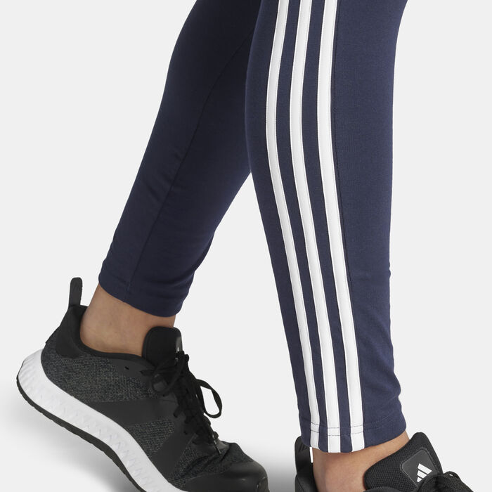 adidas Women's 3 Stripes Leggings Blue image number 4