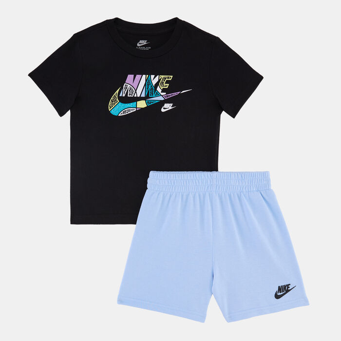 Nike Kids' Sportswear T-Shirt and Shorts Set Black Nike Kids' Sportswear T-Shirt and Shorts Set Black image number 0