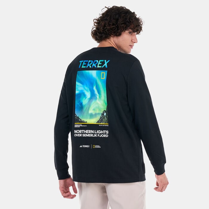 adidas Men's National Geographic Tech T-Shirt Black image number 1