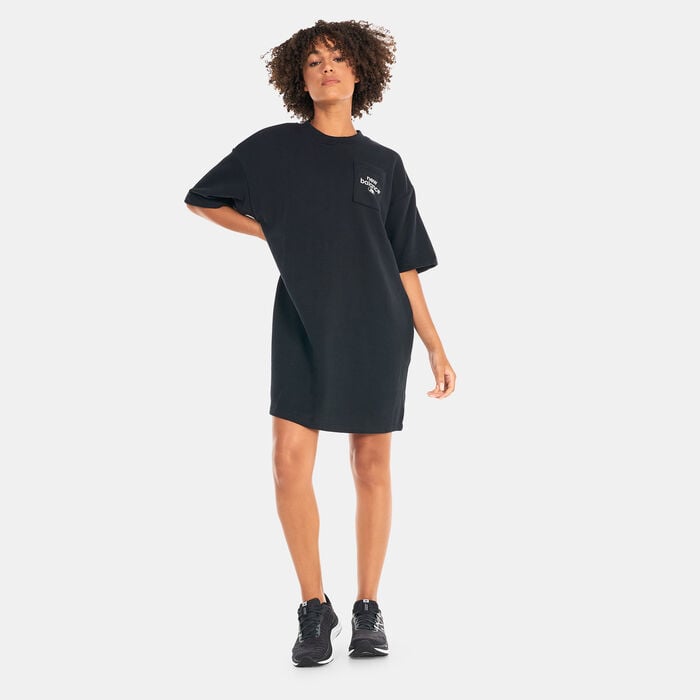 New Balance Women's Essentials Stacked Logo Graphic Dress Black New Balance Women's Essentials Stacked Logo Graphic Dress Black image number 0