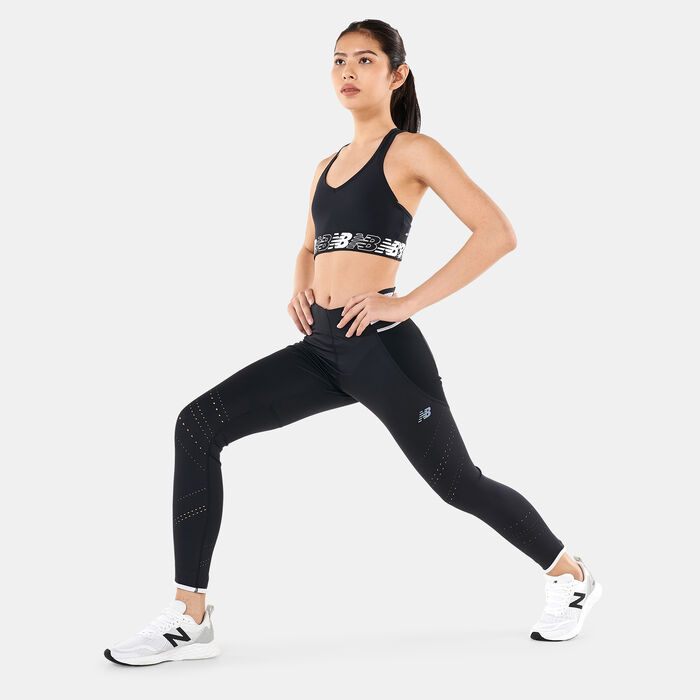 New Balance Women's Pace Bra 3.0 Sports Bra Black New Balance Women's Pace Bra 3.0 Sports Bra Black image number 2