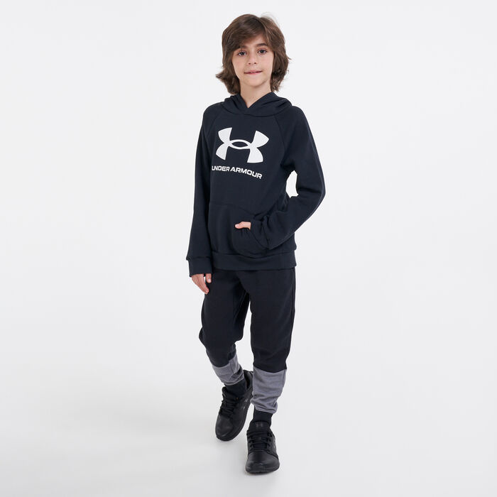 Under Armour Kids' UA Rival Fleece Big Logo Hoodie Black Under Armour Kids' UA Rival Fleece Big Logo Hoodie Black image number 2