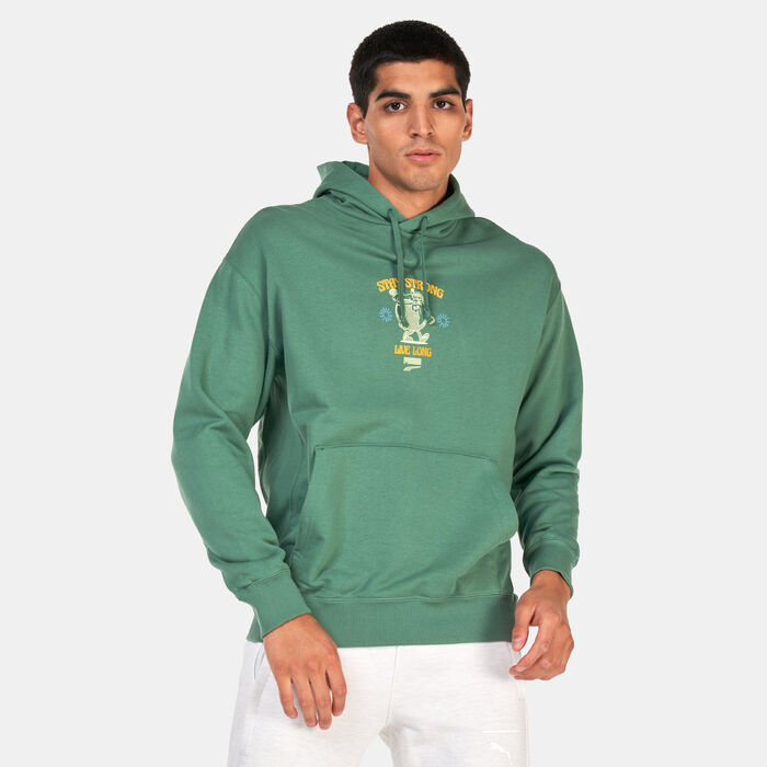 PUMA Men's Downtown Graphic Hoodie Green PUMA Men's Downtown Graphic Hoodie Green image number 0