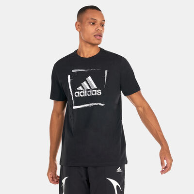 adidas Men's Two-Tone Stencil Graphic T-Shirt Black