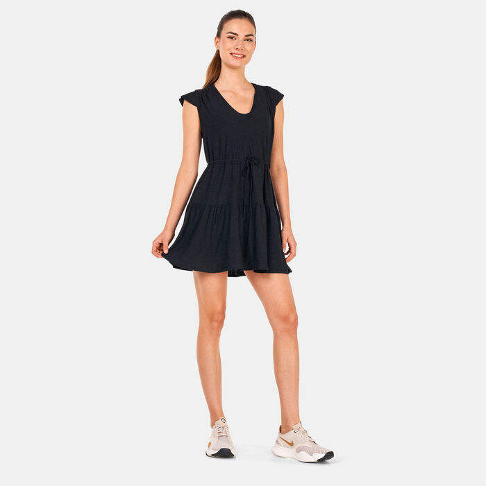 BEYOND YOGA Women's Featherweight Out & About Ruffle Dress Black image number 0