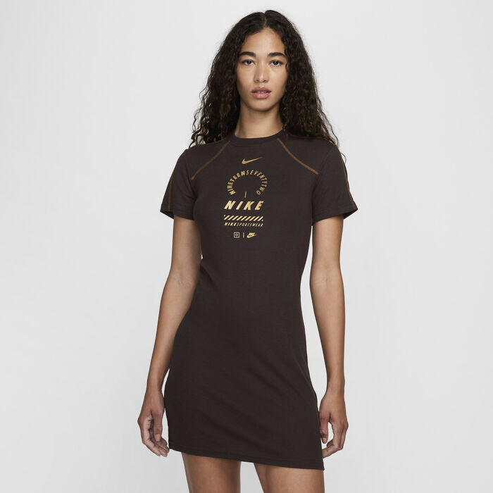 Nike Women's Sportswear Dress Brown Nike Women's Sportswear Dress Brown image number 0