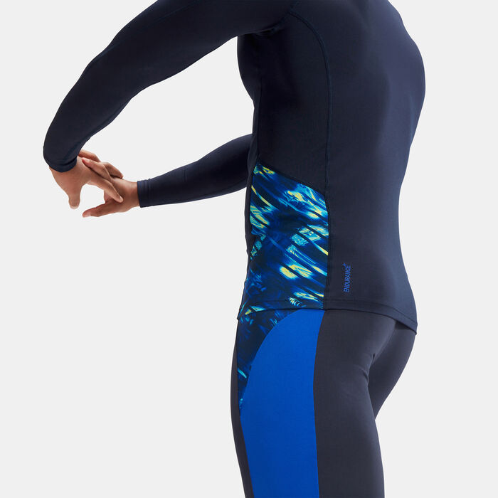 Speedo Men's ECO Endurance+ Splice Rashguard Blue image number 2