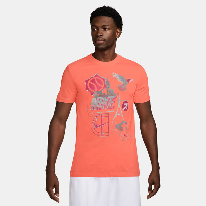 Nike Men's Court Dri-FIT Tennis T-Shirt Peach Nike Men's Court Dri-FIT Tennis T-Shirt Peach image number 0