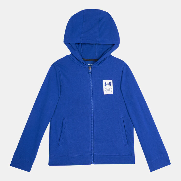Under Armour Kids' Rival Terry Full-Zip Hoodie Blue Under Armour Kids' Rival Terry Full-Zip Hoodie Blue image number 0