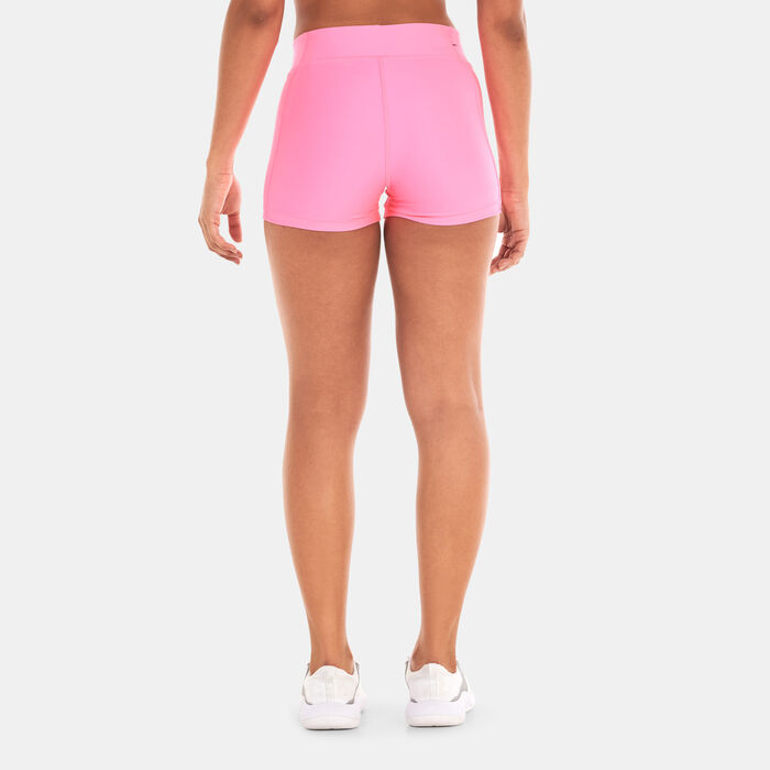 Under Armour Women's HeatGear® Armour Mid-Rise Shorts Pink image number 1