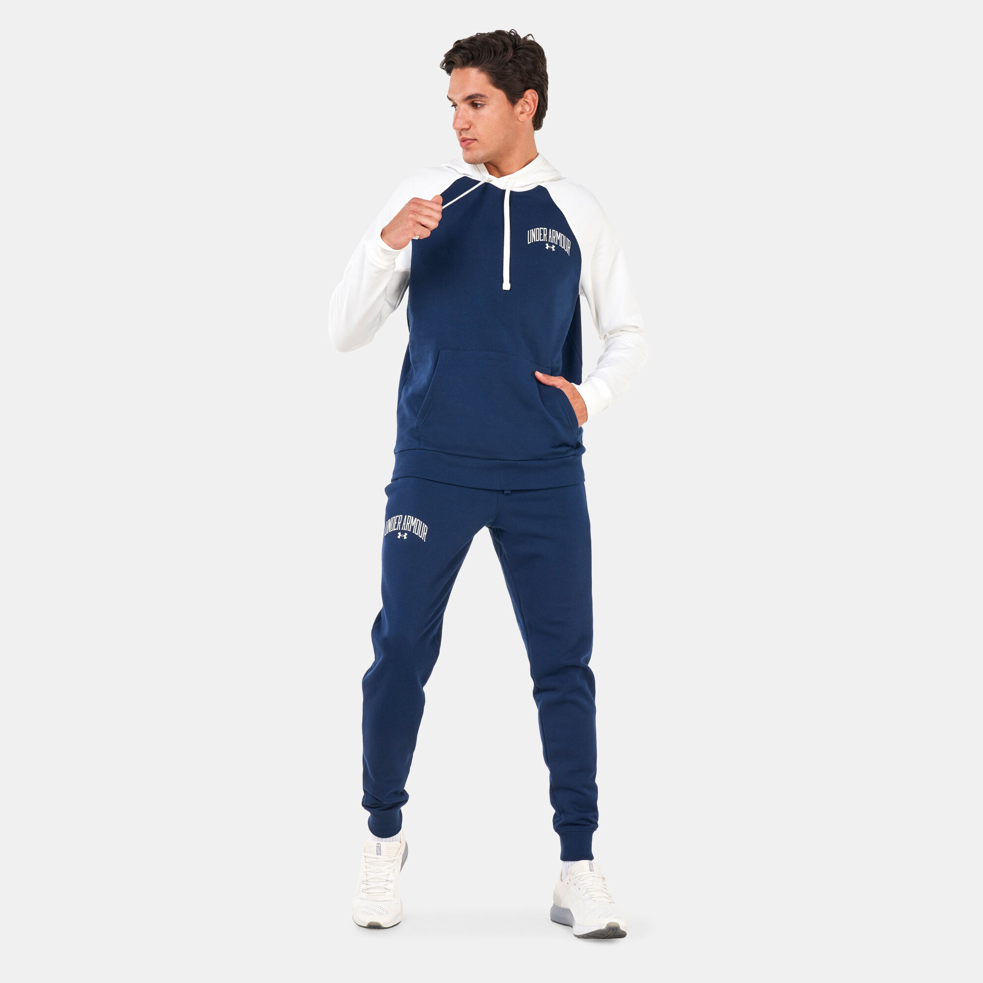 Under armour rival colourblock hoody hot sale