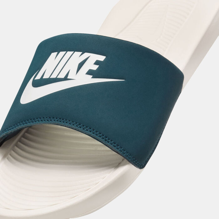 Teal nike slides store