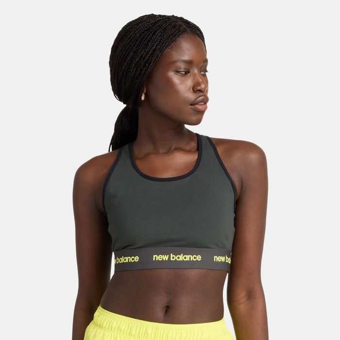 New Balance Women's Sleek Medium-Support Training Sports Bra Black New Balance Women's Sleek Medium-Support Training Sports Bra Black image number 0