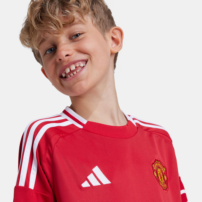 adidas Kids' Manchester United 24/25 Home Replica Football Jersey Red adidas Kids' Manchester United 24/25 Home Replica Football Jersey Red image number 3