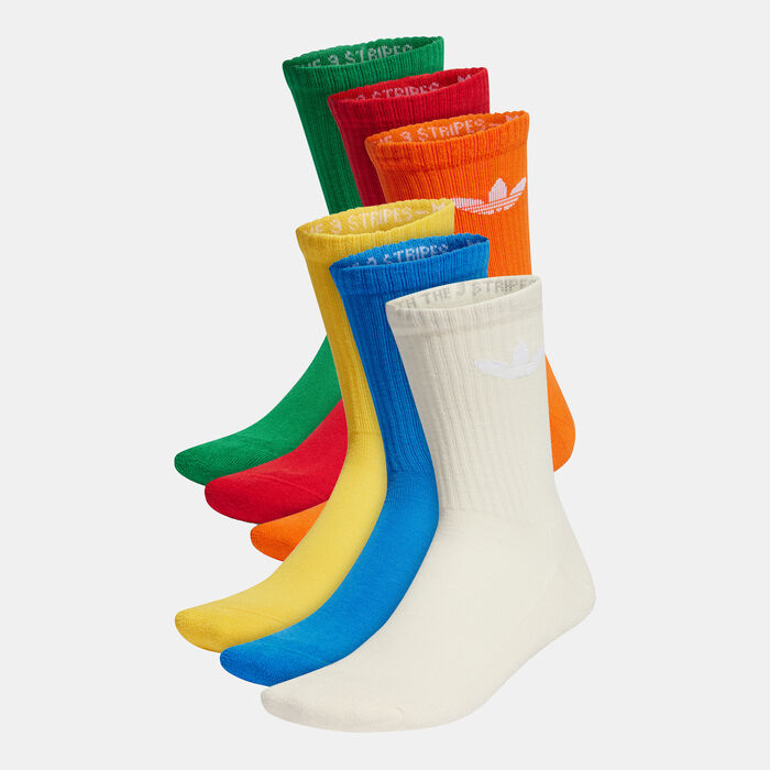 adidas Originals Men's Trefoil Cushion Crew Socks (6 Pairs) Multi-Color image number 0