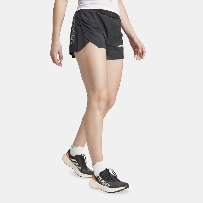 adidas Women's Terrex Techrock Pro Trail Hiking Shorts Black image number 2