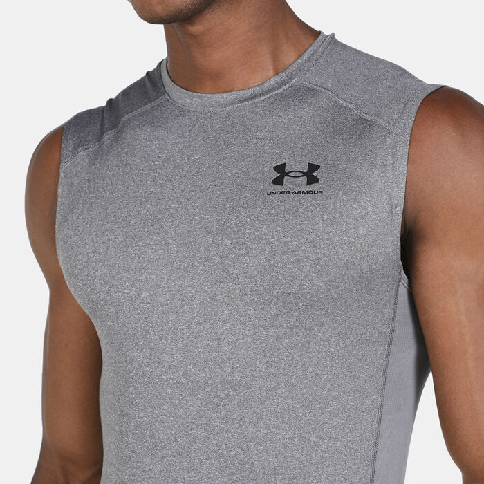 Under Armour Men's HeatGear Armour Top Grey Under Armour Men's HeatGear Armour Top Grey image number 3