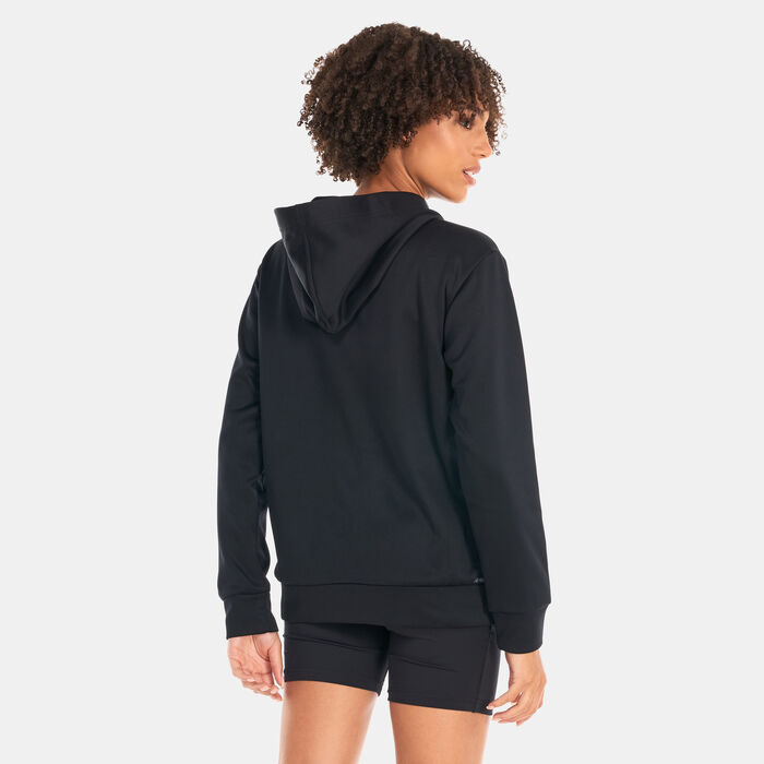 New Balance Women's Relentless Train Fleece Full Zip Hoodie Black New Balance Women's Relentless Train Fleece Full Zip Hoodie Black image number 1